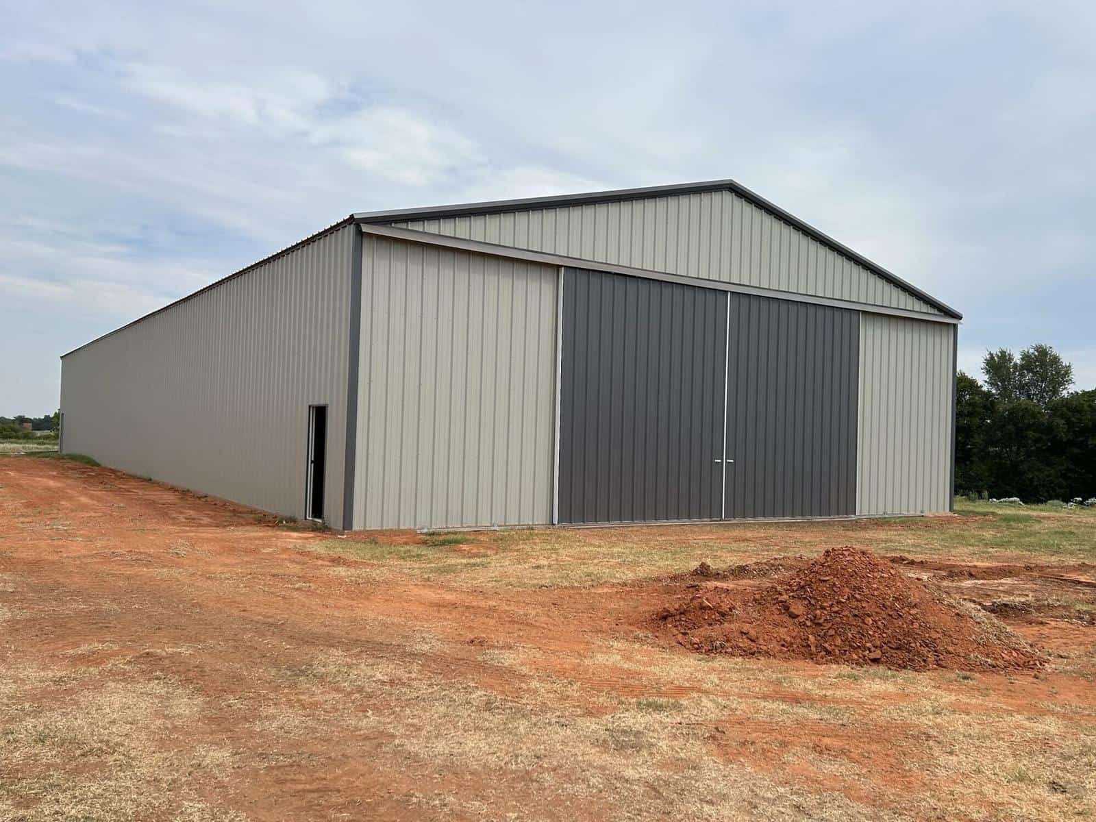 Greene Builds 55 × 150 × 17 hay barn — El Reno, Oklahoma